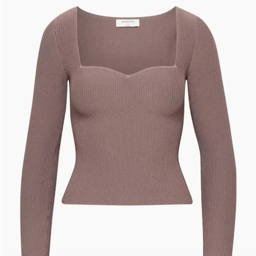 Aritzia Babaton sweetheat Long Sleeve Ribbed Top